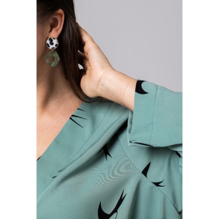 Women's tunic, size 68, green color-6