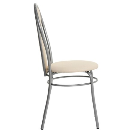 The chair "Elegy is soft", silver metallic/milk reptile-3