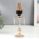 Summary Metal for 1 candle "Flower. Openwork stand" gold, black 32x9.5x9.5 cm