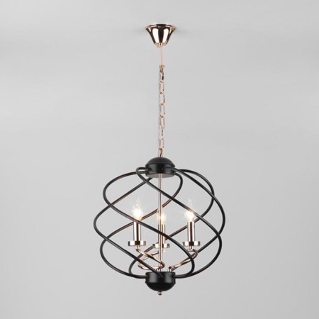 Sorrel chandelier, 3x60W E14, black color
