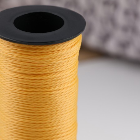Weaving thread, twisted, d = 1 mm, 50 m, yellow color-1