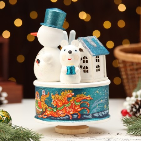 Musical souvenir "New Year's three", mother -of -pearl-3