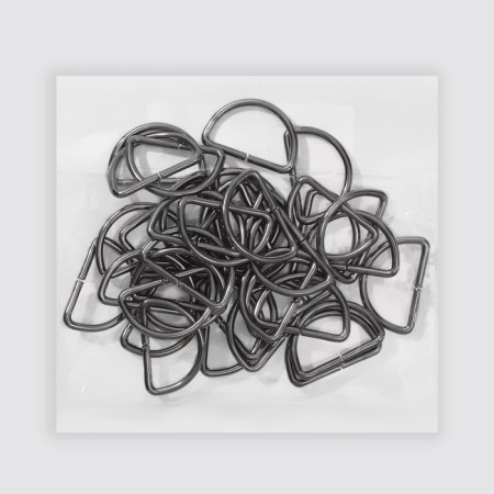 Semi -ring for bags, d = 20 mm, thickness - 2.5 mm, black nickel color-2