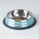 A bowl with a non -slip base with colored stripes, 230 ml, blue