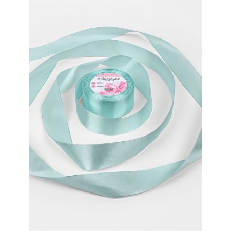 Satin tape, 40 mm × 23 ± 1 m, color of pale blue No. 13