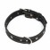 Collar leather two-layer dimensionless, 64 x 3 cm, Osh 30-55 cm, black