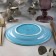 Small “watercolor” plate, d = 20 cm, blue color
