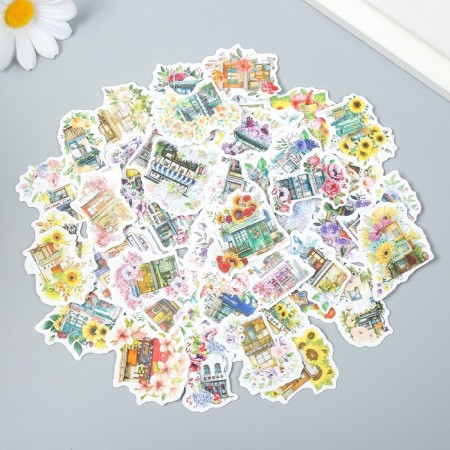 Stickers for creativity "Flower shops" set of 50 pcs 4.5x6.5x1.1 cm