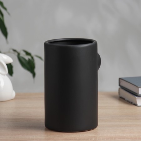 VAZA Ceramics Table "Pietro" glasses, 18.5x1.5 cm, black-2
