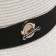 Women's hat with beads minku Milk color, rr 56-58
