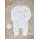 Combiason with zipper children's fashion, height 86 cm, milk color