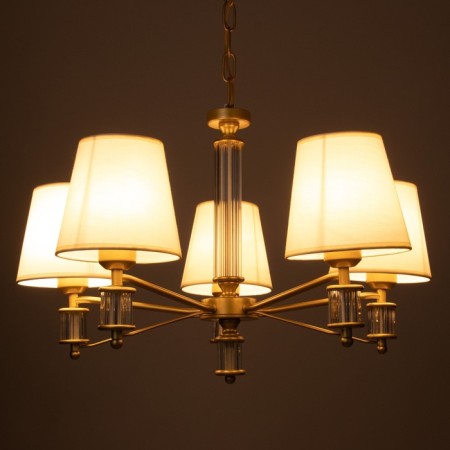Chandelier 1091/5GD 40W E27 gold 60x60x38-78 cm Bayerlux-3
