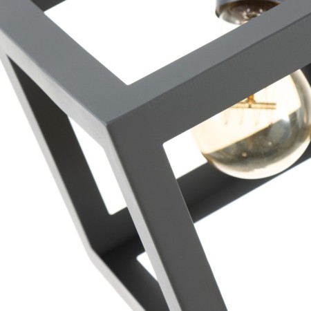 Lamp Bayerlux suspension "Square" 1x40W E27 gray 16x16x18-116 cm-4