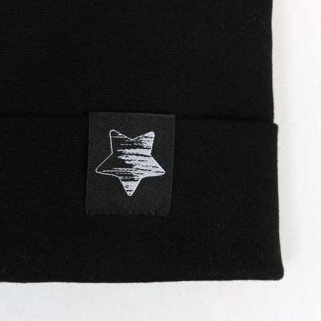 Two-layer children's hat, black color, size 46-50-2