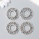 Decor for creativity Metal "Round Frame Flower" silver 3.3x3.3 cm
