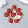 Decor for creativity metal, enamel "Ripe strawberry" red 1.6x1 cm