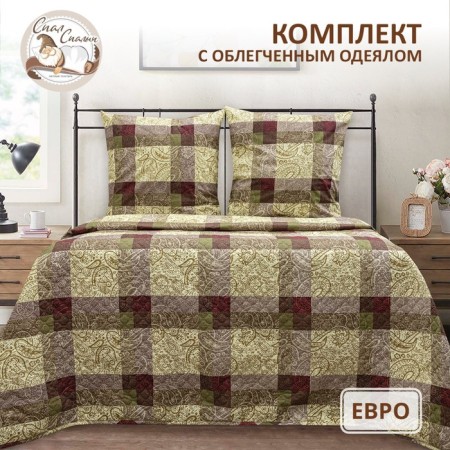 Bed linen euro, size 220x215 cm, 205x215 cm, 70x70 cm - 2 pcs