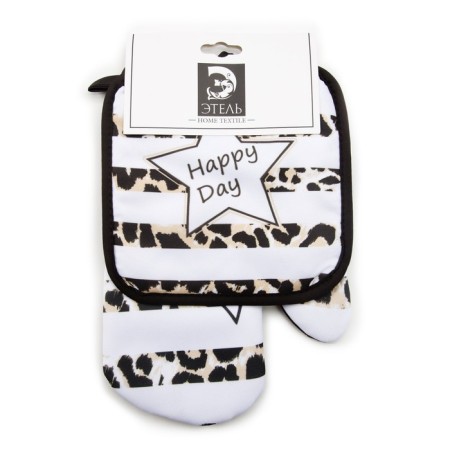 Kitchen set (2 items) Ethel Lovelife Happy, a severity 17x17 cm, mitten 26x16 cm, 100% p/e-3