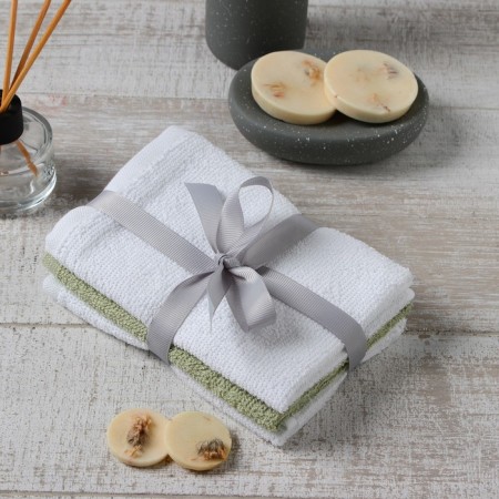 Set of terry towels and I "Mint" 30x30 cm - 3 pcs, 100% HL, 340 g/m2