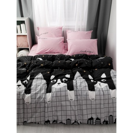 Bed linen duet "Thomas", size 220x240 cm, 145x215 cm - 2 pcs, 50x70 cm - 2 pcs-1