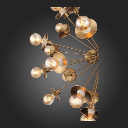 Suspension lamp ST LUCE. SL1111.303.30. Guido. 30x40 watts, e27, 100x100 cm, brass color-10