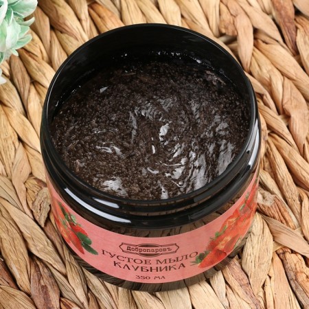Thick hair soap "strawberries", bath, 350 ml-1