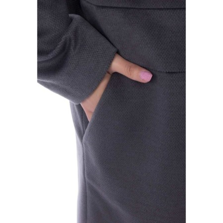 Female coat, size 52, gray color-7