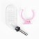 Drill for rodents with a metal nose, 60 ml, transparent with pink fastening
