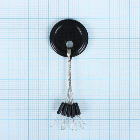 Silicone Stop Yugana "Cylinder", Size S, Black, 9 pcs.-1