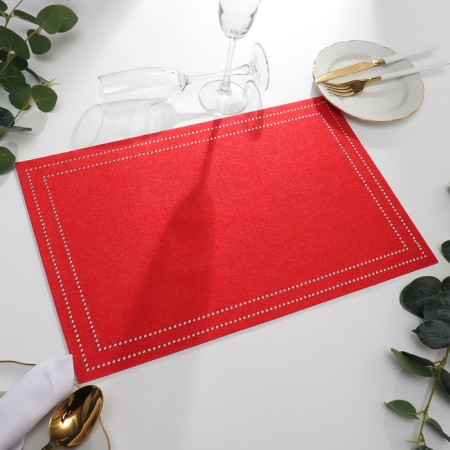 Serving shade "Style", cent, red, 30*45 cm, felt-1
