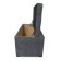 Puff with a lid and weighting, 800 × 400 × 420 mm, Dakota velor, Grey color