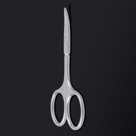 Manicure scissors "Premium", bent, narrow, 9.5 cm, on the blist, silver color-3