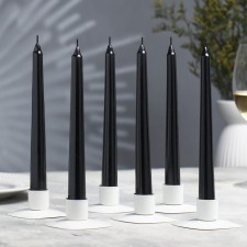 A set of antique candles, 1.9x 20 cm, 6 pieces, black metallic