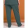 Female trousers, size 4xl, green color