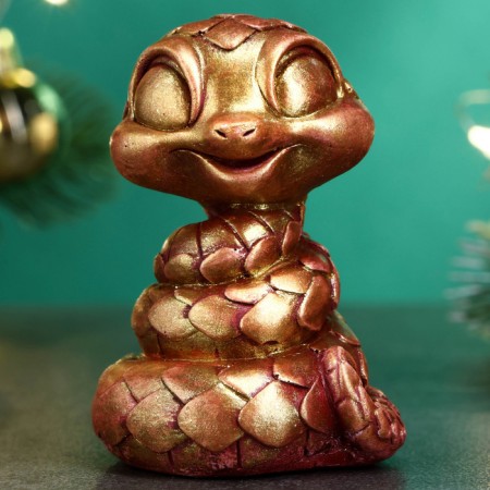 Figure "snake Rubin" Bordea-gold, 6x5cm