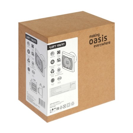 Exhaust Oasis Loft 100/97, D = 100 mm, 14 W, 35 dB, 97 m³/h-6