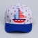 Baby cap for boy Adventure, white color, rr 52-54