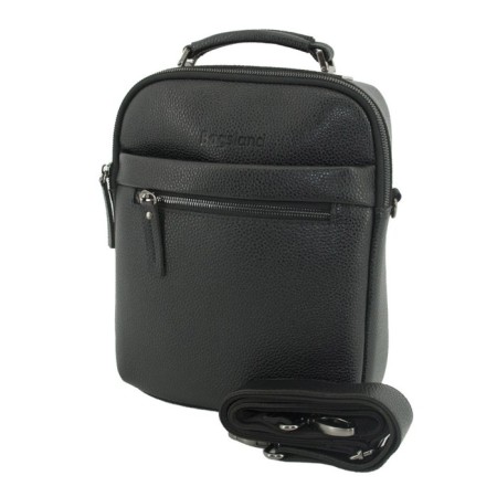 Male bag, genuine leather, black 20x6x26 cm