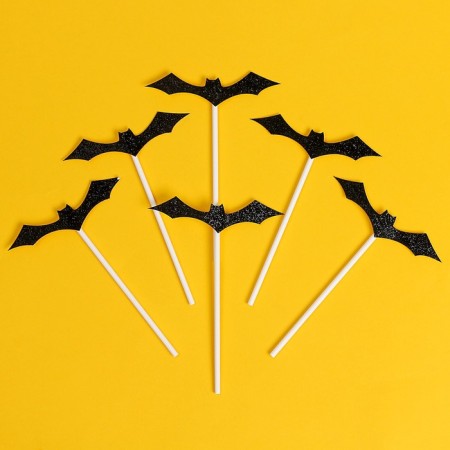 Decoration for the cake "Bat", in a set of 6 pcs.