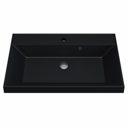 Sink uperwood Classic quartz 70 cm, quartz, black matte, coal-4