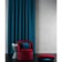 Non -combustible curtain "Ellipse", size 145 x 270 cm, blue color