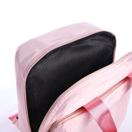 Backpack - bag, textiles, pink color-3