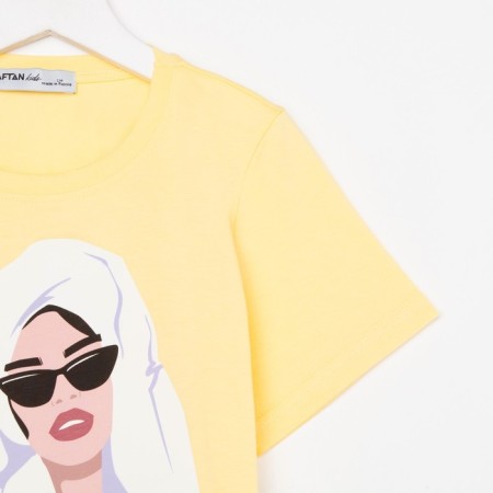 Пижама для девочки KAFTAN "Selfie", рост 164-170, цвет жёлтый/чёрный-17