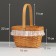 Wicker basket 16 x 13 x 11 cm, handle h = 11 cm, natural