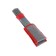 Brush for cleaning hard-to-reach places in the passenger compartment, 18 cm, gray-red
