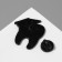The “Tooth” icon in an academic cap, black and white color in ferrous metal