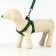 Acunition set is embossed, leash 120 x 2 cm, og 44-50 cm, green-black