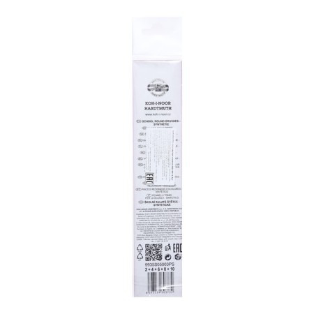 System Synthetics 5 pieces Koh-I-Noor No. 2, 4, 6, 8, 10, round, blister-4
