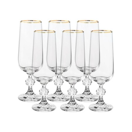 A set of glasses for champagne STERNA, decor “Gold Gold”, 180 cm x 6 pcs.-1