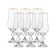 A set of glasses for champagne STERNA, decor “Gold Gold”, 180 cm x 6 pcs.